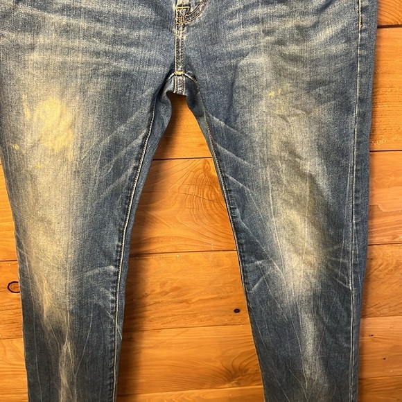 American Eagle Men’s Active Flex Jeans 30x32 Blue Distressed Denim Straight Y2K - Picture 2 of 7